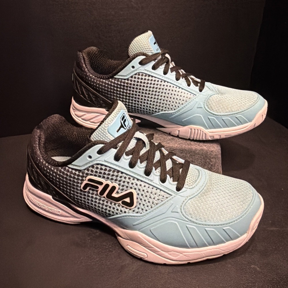 Fila Volley Zone Pickleball Women's Size 8.5 Black, Blue Sneakers #5PM00599 - Picture 4 of 10